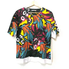 MARNI(マルニ) 半袖Tシャツ サイズ36 S レディース - ピンク×ライトブルー×マルチ クルーネック/花柄