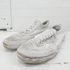 ◇ VANS OLD SKOOL 751505 スケボー 定番 スニーカー シューズ サイズ26.5cm ホワイト系 メンズ E  【1306160024238】