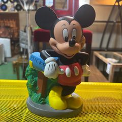 【Disney ディズニー】ミッキー 貯金箱 ソフビ レトロ フィギュア