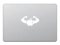 【新着商品】ホワイト 筋肉 マッスル シール ステッカー マックブック 13インチ M566-W / 11 Air/Pro MacBook カインドストア