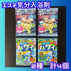 h058【セット買い】エステ気分 入浴剤 2種類 計4個セット 入浴料 浴用化粧料 風呂 バスタイム 個包装 かわいい おすすめ アロマ リゾート 北欧 ハワイ 香り 女性 男性 レディース メンズ キッズ 子供 敬老 女の子 男の子 プレゼント 匿名配送