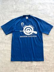 70's vintage Sportswear "SHOOTING EDUCATION" T-shirt made in U.S.A.