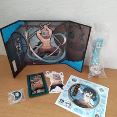 【 鬼滅の刃 】お菓子のおまけ+くら寿司+ガチャ(嘴平伊之助)6点セット
