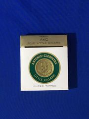 B1234c●【たばこ パッケージ】「Antonio y Cleopatra」A&C Little Cigars 煙草 タバコ シガレット 空箱 アメリカ製 ヴィンテージ レトロ