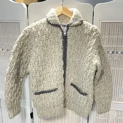 美品 カナダ製 TUAK ヴィンテージ デザイン ハンドメイドカウチンセーター 美品 カナダ製 TUAK ヴィンテージ デザイン ハンドメイド