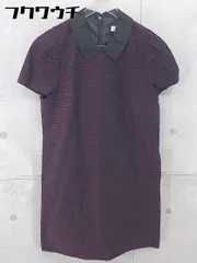 ◇ ◎ CROLLA クローラ aquagirl タグ付き ボーダー 半袖 膝丈 ワンピース サイズ36 ネイビー系 レッド レディース 【中古】 【1103100018605】