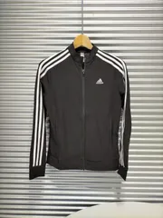 アディダス◆レディース スリーストライプス 長袖フルジップジャケット スポーツウェア 黒