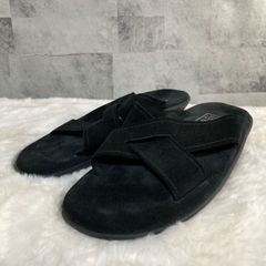 ハワイ製 ISLAND SLIPPER アイランド スリッパ スエードレザー クロスストラップ サンダル ブラック 10
