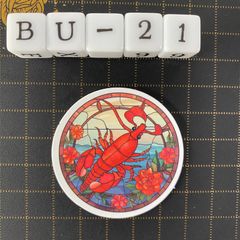 방수 스티커 랍스터 해양 생물 스테인드 글라스 풍 BU-21