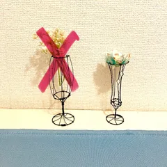 一点物✨右側のワイヤーグラス　glass  ワイヤーアート　バラ売り