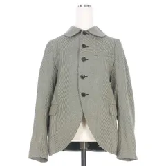 ブラックコムデギャルソン BLACK COMME des GARCONS 千鳥格子 ラウンドカラージャケット ブレザー XS ブラック/ホワイト 黒 白 1F-J020のサムネイル