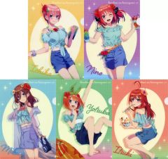 [중고] 클리어 파일 전 5종 세트 [5등분의 신부∽ ~우타타네,SUMMER DREAM~ A4 블라인드 클리어 파일 <우타타네,SUMMER DREAM>]