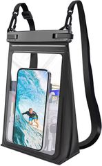 【数量限定】防水ケース スマホ 防水 ケース 携帯 大型 防水スマホケース 大容量 TPU スマホ IPX8 防水認定 Guzack 指紋・タッチ操作・Face ID認証対応 お風呂用 左右二重ロック保護 完全密封 新版 ネック・肩ストラップ 最大7.2インチ