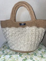 麻紐バック  ホワイト