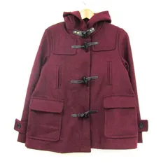 ナノユニバース ダッフルコート ウール混 ブランド アウター レディース 38サイズ ワインレッド nano universe 【中古】