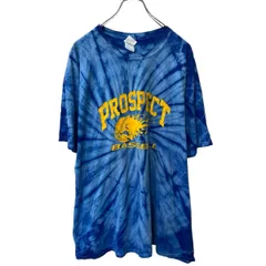 GILDAN 半袖 タイダイTシャツ 2XL ブルー ギルダン ビッグサイズ プリント ベースボール 古着卸 アメリカ仕入 a704-6035