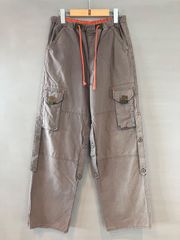 90's POLO SPORT ポロスポーツ カーゴパンツ ダブルニー ギミック カーキ〜ブラウン ジュニア 160cm