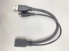 USB3.0　Y型ケーブル　A（データ通信）　C（充電）