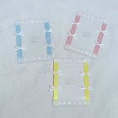 【Sale】【B8】E27 ガーリーレース ちっちゃい白リボン/トレカサイズ