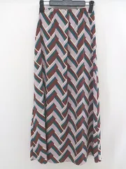 ◇ GRL グレイル 総柄 ロング フレア スカート サイズM パープル系 マルチ レディース  【中古】 【1203280005140】