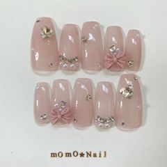 NO.3 ネイルチップ オーダー 韓国 量産型 フレンチガーリー ピンク