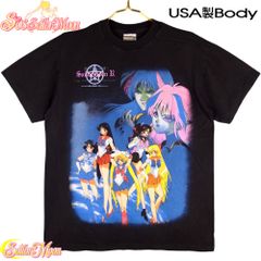 158★美少女戦士セーラームーン★Tシャツ USA製 アニメ ブラック Lサイズ 美品 半袖 逆輸入 メンズ レディース ユニセックス 月野うさぎ マーキュリー マーズ ジュピター ヴィーナス ちびうさ タキシード仮面 ルナ 武内直子 なかよし 漫画 稀少