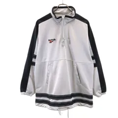 Reebok リーボック 90s オールド ハーフジップ ジャケット L シルバー プルオーバー メンズ 古着