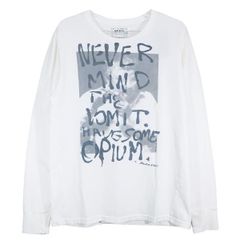 PEEL & LIFT ピールアンドリフト NEVER MIND L/S TEE PL-T018 ネバー マインド ロングスリーブ Tシャツ ホワイト ロンT 長袖 カットソ