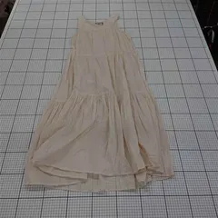 ◇ ⊂ SHOO・LA・RUE コットン100% ノースリーブ 膝下丈 ワンピース サイズF ベージュ系 レディース E  【1509100067696】