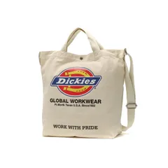 ディッキーズ ショルダーバッグ メンズ レディース A4 Dickies 帆布 キャンバス 軽い 2WAY 斜めがけ バッグ トートバッグ 縦 12L 16826400 ホワイト(02)のサムネイル