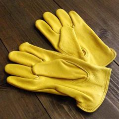 LAMP GLOVES イエロー 牛革グローブ ショートMサイズ 新品 未使用
