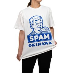 spam  OLD オールド シャツ ホワイト 白 ユニセックス 男女兼用 スパム ハンバーガー ご当地シャツ