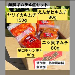 ビールのおつまみに！済州島オモニ手作りの海鮮キムチ4点セット　クール便発送