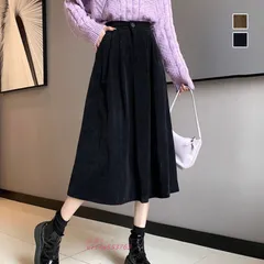 コーデュロイスカート 秋冬フレアスカート 。可 vii4w553763