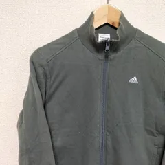 ☆00s OLD adidas 万国旗タグ 中綿入り キルティング コットン ジャケット スウェット トラックジャージ パフォーマンスロゴ レディース サイズM カーキ 希少 ビンテージ オールド アディダス y2k テックウェア ブランド古着 USED