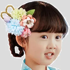 【数量限定】OTAKUMARKET 髪飾り 七五三 成人式 浴衣 花 袴 つまみ細工 着物 髪 飾り 和装 卒業式 結婚式 髪 飾り 振袖 髪留め コーム 水引き ヘアアクセサリー 3カラー (ブルー)1点