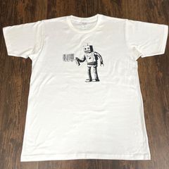 BANKSY・バンクシー・ロボットバーコード・Tシャツ・白