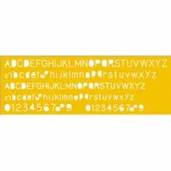 （まとめ買い）内田洋行 テンプレート No.1 英字数字定規 1-843-1001 【5枚セット】