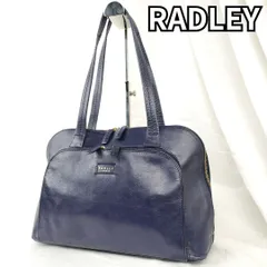 【上品さと機能性を両立✨】　RADLEY　ラドリー　 トートバッグ エレガントレザー×収納力抜群 A４　ネイビー