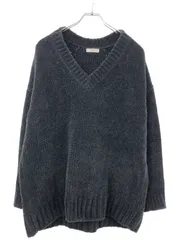 ATON エイトン WOOL MOLE ウールVネックニットセーター グレー 02のサムネイル