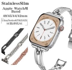 【新品未開封】ラスタバナナ｜RastaBanana Apple Watch用バンド Ultra/Series 8/7/6/5/4/3/SE第2世代/SE 49mm/45mm/44mm/42mm ステンレス slim シルバー　アップルウォッチ