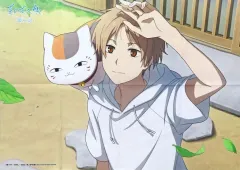 【中古】タオル・手ぬぐい [単品] 夏目貴志＆ニャンコ先生 B2マルチクロス 「Switchソフト 夏目友人帳 ～葉月の記～ アニメイト限定セット」 同梱特典