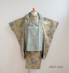 【完成品特別価格】七五三　ウィリアム　モリス　セパレート着物　被布