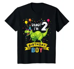 キッズ 2 Year Old Tレックス 恐竜 2歳の誕生日 男の子 Tシャツ