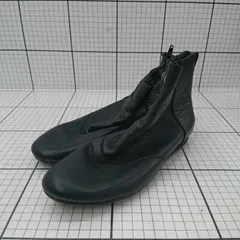 ■ Θ 不明 本革ショートブーツ ブラック系 35サイズ レディース E  【1508250035340】