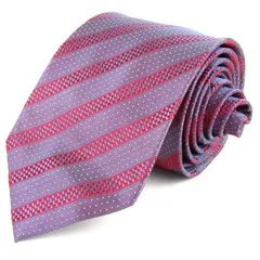 ピエールカルダン ブランドネクタイ ストライプ柄 シルク イタリア製 メンズ パープル Pierre Cardin 【中古】