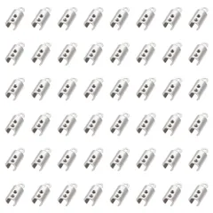 【新着商品】UNICRAFTALE 約100個 内径4mm ステンレス エンドパーツ 304ステンレス エンドビーズ キット クリンプエンド 折り圧着ビーズ 接続パーツセット ひも留め コードエンド ターミネータ ロープバックル 紐留め カシメ ヒモ止め ブレ