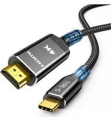 黒　1.8m 4K 変換ケーブル USB Type C HDMI Highwings