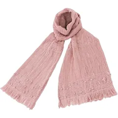 【新品】 [エンプレットベール] コットン100％ ふんわり織り上げた優しい肌触り 今治タオル マフラー オールシーズン巻ける 136×32cm 短め 薄紅 ピンク 日本製 ストール 洗濯し易い 紫外線対策 UVカット 冷房による冷えの防止に 1