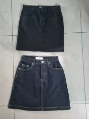 デニムスカート 2 ビー (ブルー) ブラック)